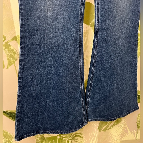 Star Wars Rainbow Bell Bottom High Waist Stretch Denim Flare Jeans retro - Picture 6 of 9